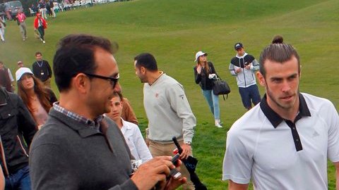 Gareth Bale captado en el Club Valderrama durante el Spanish Open de Golf.