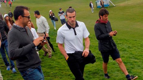 Gareth Bale captado en el Club Valderrama durante el Spanish Open de Golf.