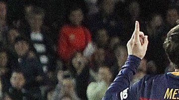 Messi y la celebración de su gol 500.