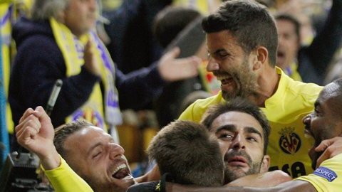 La celebración del Villarreal en El Madrigal fue única.
