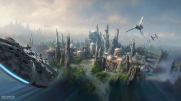 Disseño creativo de lo que será el 'Star Wars Land' en Disneyland y Disney's Hollywood Studios, cuya construcción dio inicio hoy.