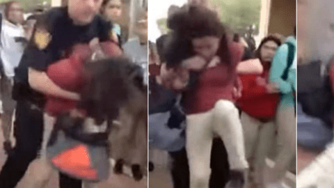 estudiante texas body slam abuso policial
