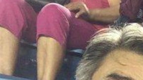 Durante el partido se les vió muy contentos celebrando la victoria de su equipo.