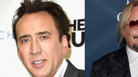Nicolas Cage y Vince Neil llamaron la atención por su actitud extraña en "La Ciudad del Pecado".