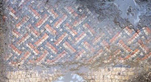 Irwin trabajaba en la colocación de cablería eléctrica en el jardín cuando halló un mosaico.