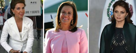 Marta Sahagún, Margarita Zavala y Angélica Rivera.