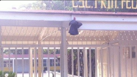 Escuela cerrada en Oaxaca.