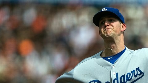 El abridor Alex Wood permitió la primera carrera de la temporada para los Dodgers tras 31 entradas.