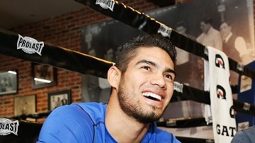 Gilberto Ramírez antes de una práctica previo al duelo del sábado ante Arthur Abraham.