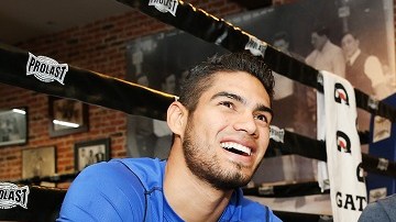 Gilberto Ramírez antes de una práctica previo al duelo del sábado ante Arthur Abraham.