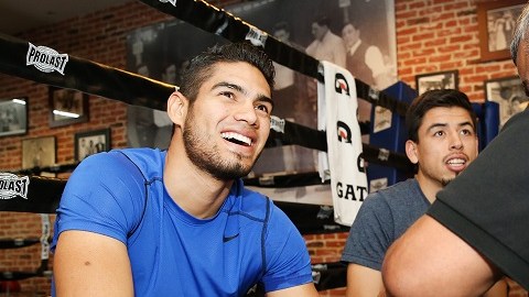 Gilberto Ramírez antes de una práctica previo al duelo del sábado ante Arthur Abraham.
