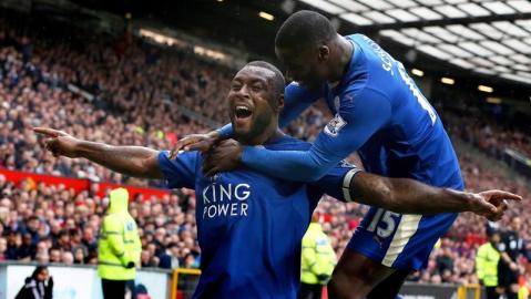 Wes Morgan festeja el gol del empate.