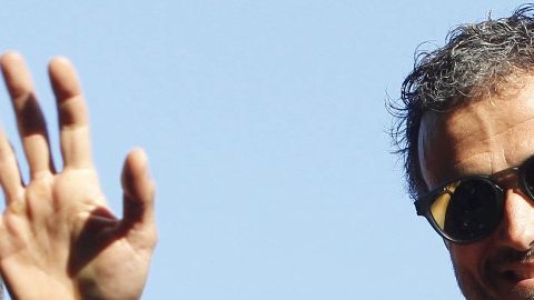 Luis Enrique se puso una camiseta y no fue la blaugrana.