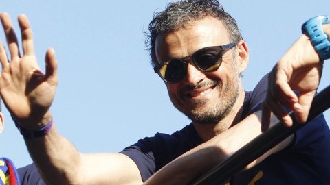 Luis Enrique se puso una camiseta y no fue la blaugrana.