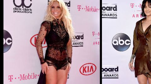 Rihanna y Britney optaron por mostrar mucha pierna.