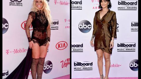 Rihanna y Britney optaron por mostrar mucha pierna.