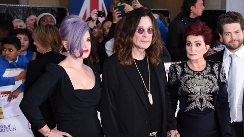 Ozzy y Sharon Osbourne con sus hijos Kelly y Jack.