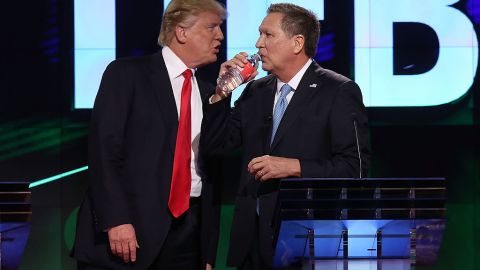 Donald Trump y John Kasich en un debate en Miami. Joe Raedle