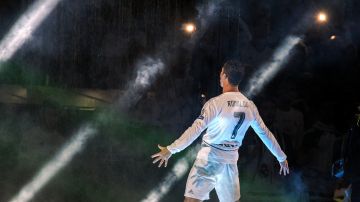 Cristiano durante la celebración por la Champions League que ganó el Real Madrid.