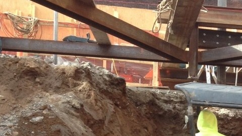 Imágenes del lugar de derrumbe tomadas por el ingeniero civil Christian Ofosu.