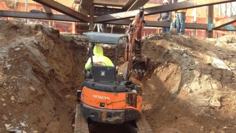 Imágenes del lugar de derrumbe tomadas por el ingeniero civil Christian Ofosu.