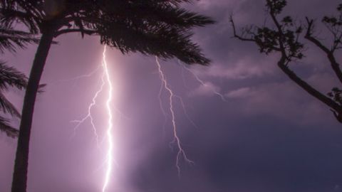 El relámpago desde Ologá, una población al Sur del Lago desde donde se ve cada noche el fenómeno.