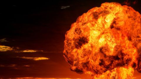 Explosión atómica.