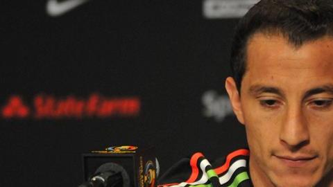 Andrés Guardado durante la conferencia de presna previa al duelo frente a Uruguay.
