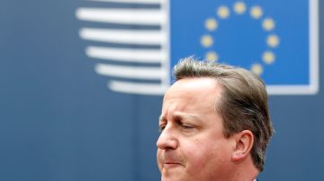 El primer ministro británico David Cameron a su llegada al Consejo Europeo celebrado en Bruselas, Bélgica hoy, 28 de junio de 2016.