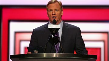 El comisionado Roger Goodell en una foto tomada durante el reciente Draft de la NFL.