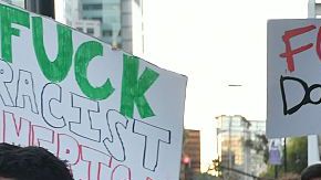 Una protesta contra Donald Trump en San José, California, se tornó violenta.