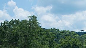 La gente camina en el lodo causado por la inundación del río Elk cerca de la Ruta Estatal 119, en Falling Rock, Virginia Occidental.