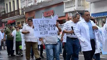 Manifestaciones de médicos en México.