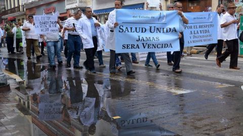 Manifestaciones de médicos en México.