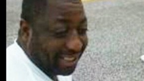 Composición gráfica, Eric Garner en vida, y cuando era sometido por policías del NYPD.