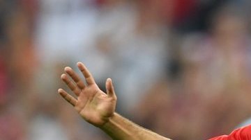 Erdal Ozturk celebra el único gol del partido en el que el Bayern Munich se impuso al Manchester City de Pep Guardiola.