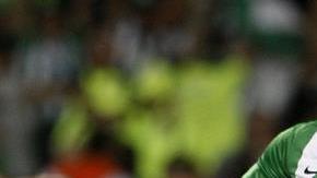 Miguel Ángel Borja y su festejo del primer gol de Atlético Nacional en la final de la Libertadores.