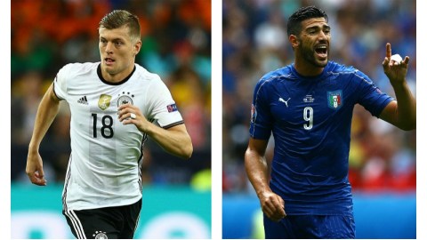 Alemania e Italia se enfrentarán en los cuartos de final de la Eurocopa.