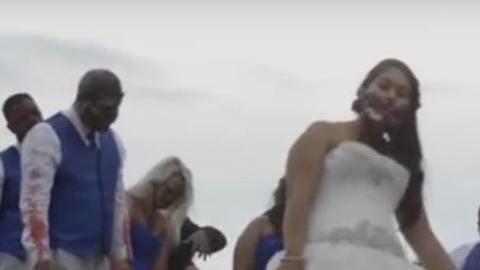 Una boda peculiar, la del jugador de la NFL, D'Angelo Williams.