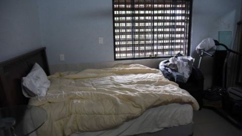 La habitación de Pavao tenía una banda caminadora de ejercicios.
