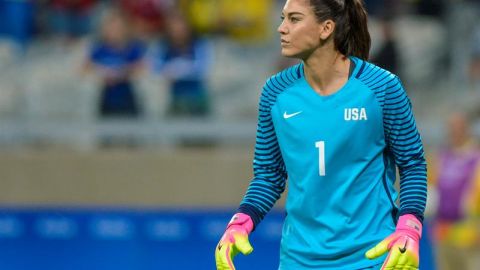 Hope Solo, la veterana arquera de EEUU. EFE