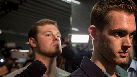 Gunnar Bentz y Jack Conger no quisieron dar declaraciones respecto a lo que han vivido en Brasil.