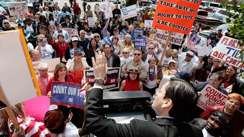 Florida Voters Group Protests In Front Of DNC Offices