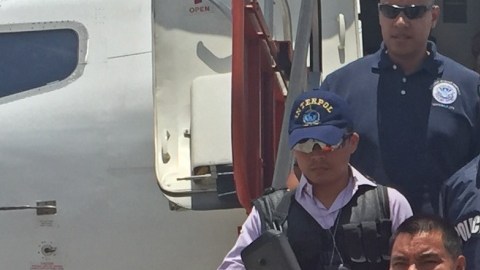 Santos López Alonzo a su arribo a Guatemala desde Los Ángeles en 2016