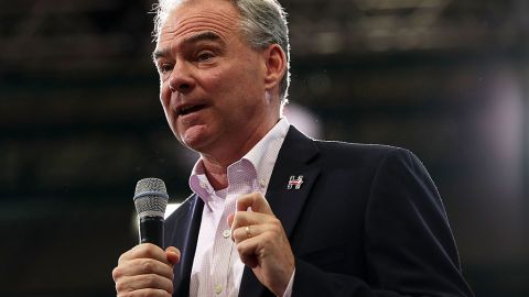 Democratic VP Candidate Tim Kaine Holds Campaign Rally In Richmond, VA