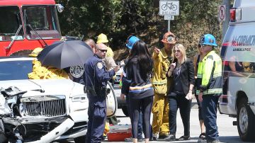 Kylie Jenner, Kanye West y Khloé Kardashian se desplazaron hasta el lugar del accidente.