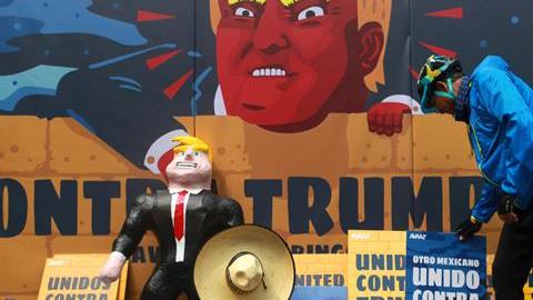 El fin de semana, se registró una marcha en la Ciudad de México anti-Trump.