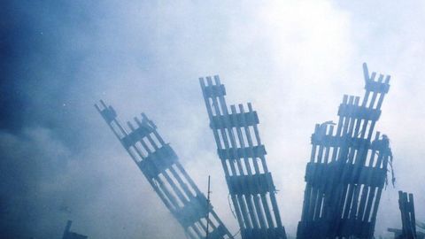 Las ruinas de las Torres Gemelas en Nueva York, después del ataque del 11 de septiembre de 2001.