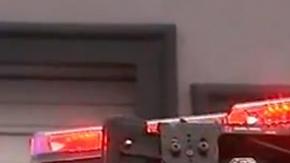 El sospecho fue retirado en camilla con evidentes señales de haber sido herido.