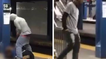 Los dos asaltantes fueron grabados por cámaras de seguridad del metro.